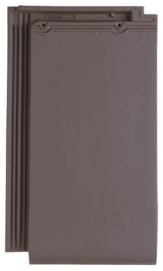 Tuile plat platinagrijs engobe 