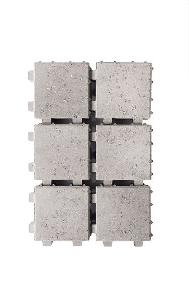 Afbeelding van waterpasserende klinker grijs20x20x6cm
